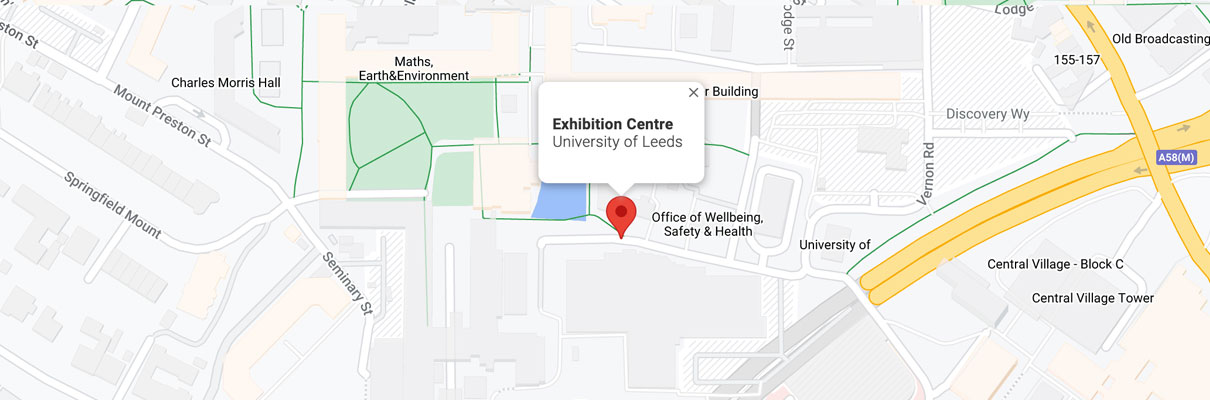 Google Maps view of the Exhibition Centre