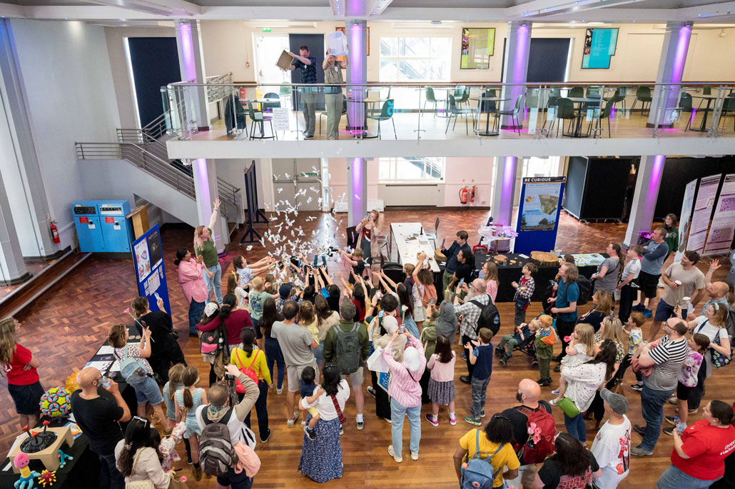 Large group of people at the University of Leeds